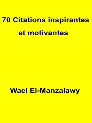 cover image of 70 Citations Inspirantes Et Motivantes
